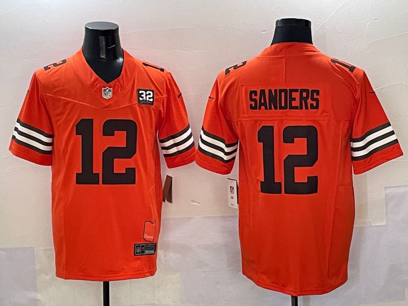 Men 2026 Cleveland Browns #12 Sanders Orange 3th generations Nike Limited NFL Jersey 021->cleveland browns->NFL Jersey